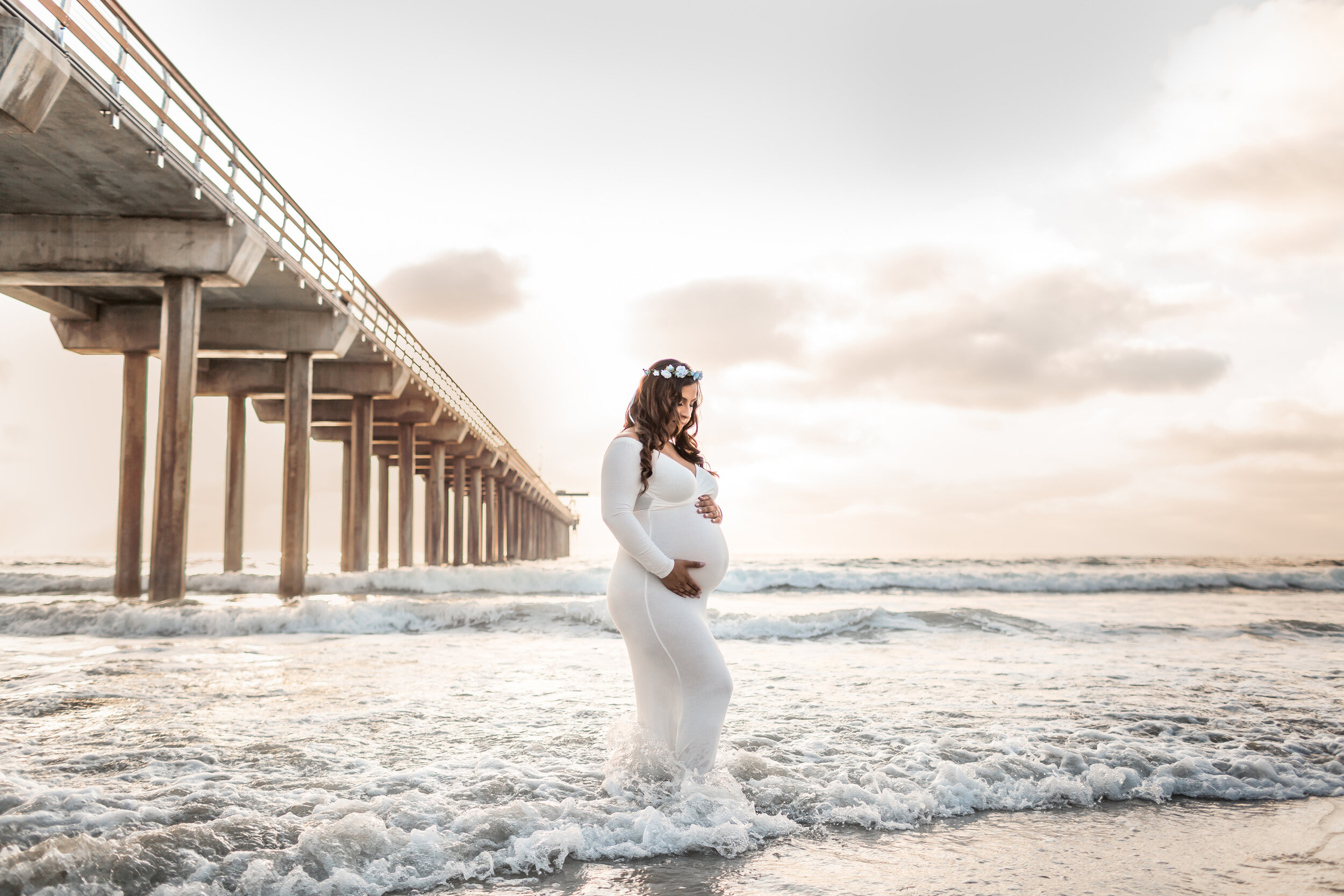 Sunset Beach Maternity Session in San Diego