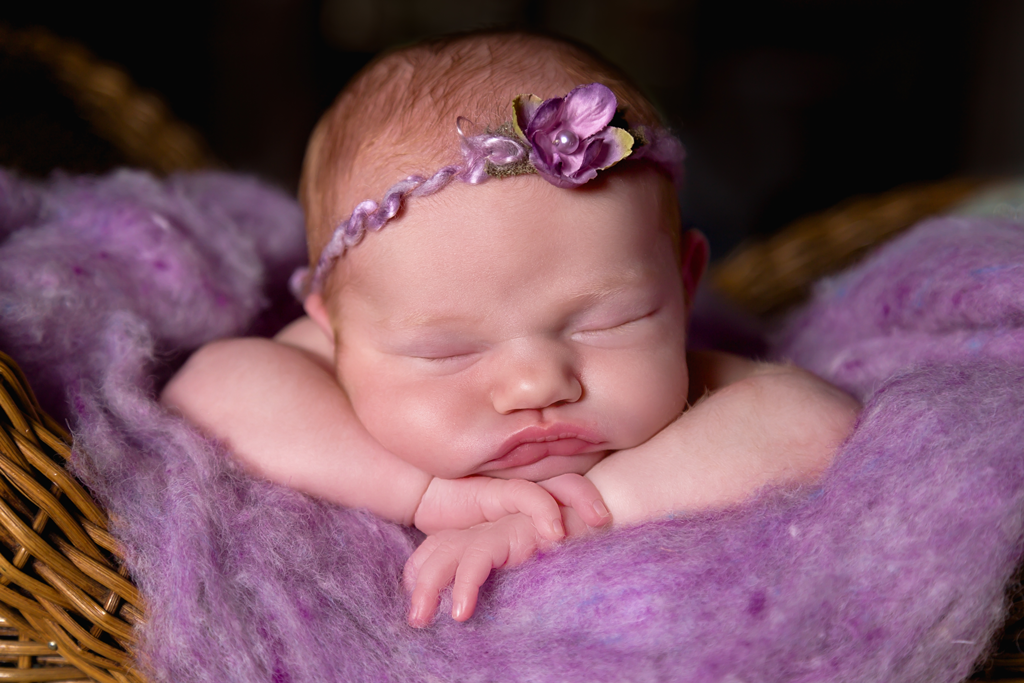 Close up during newborn pictures in San Diego CA