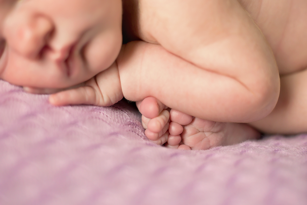 Newborn Details, Baby Toes close up during Newborn Photography Session in San Diego CA