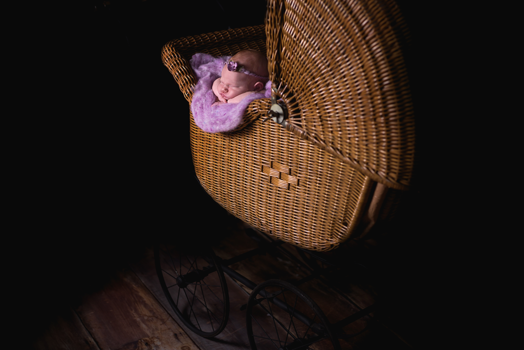 100 year old buggy used during newborn pictures in San Diego CA by local Newborn Photographer Studio Freyja Newborns