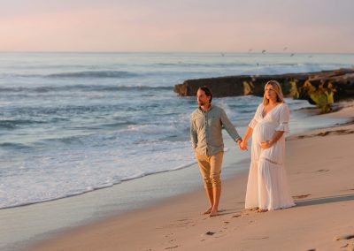 San Diego Maternity Picture on the Beach with mom and dad