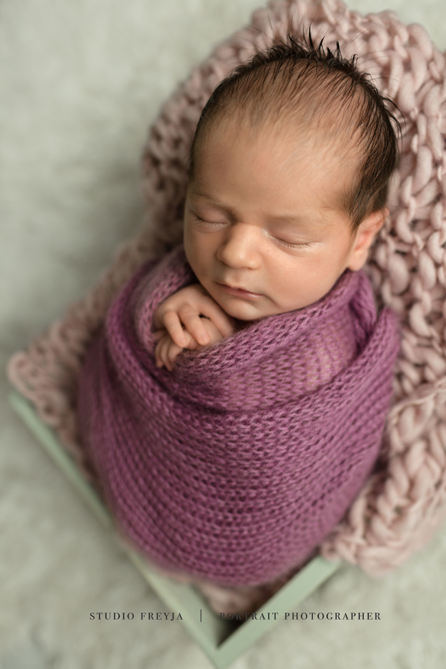 Wrapped Newborn Girl San Diego Newborn Photographer