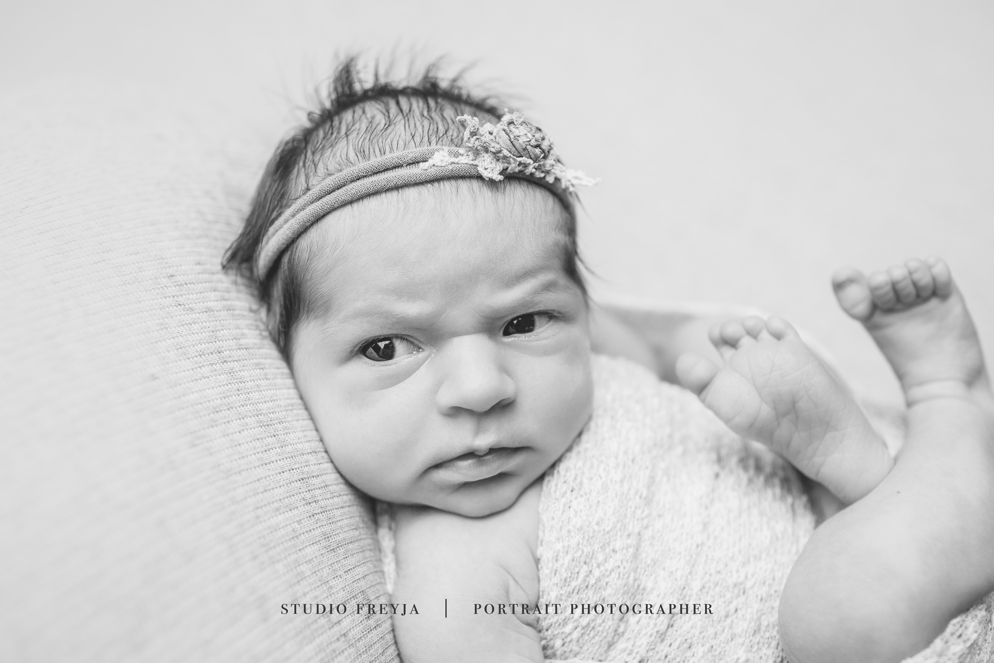 Black and White Newborn Image San Diego Newborn Photographer