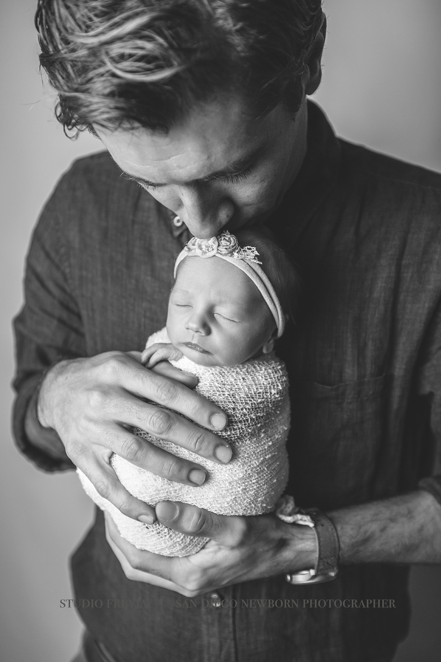 Parent Posing San Diego Newborn Photographer Studio