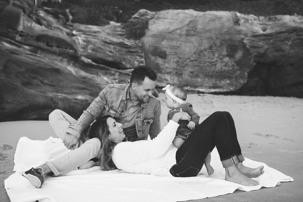 Sunset Beach Family Pictures by Local Newborn Photographer in San Diego, CA