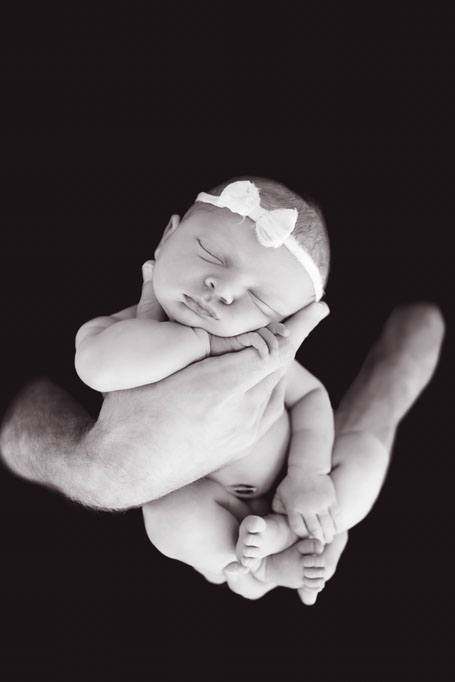 Black and White Baby Maci - San Diego Newborn Pictures