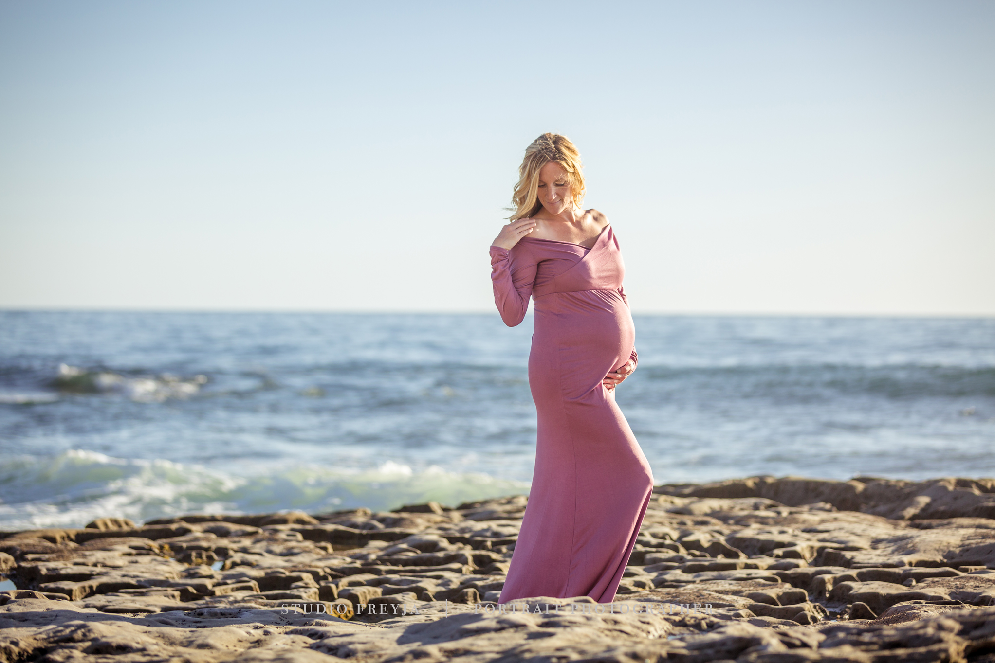 Bird Rock Beach Pregnancy Portrait Session