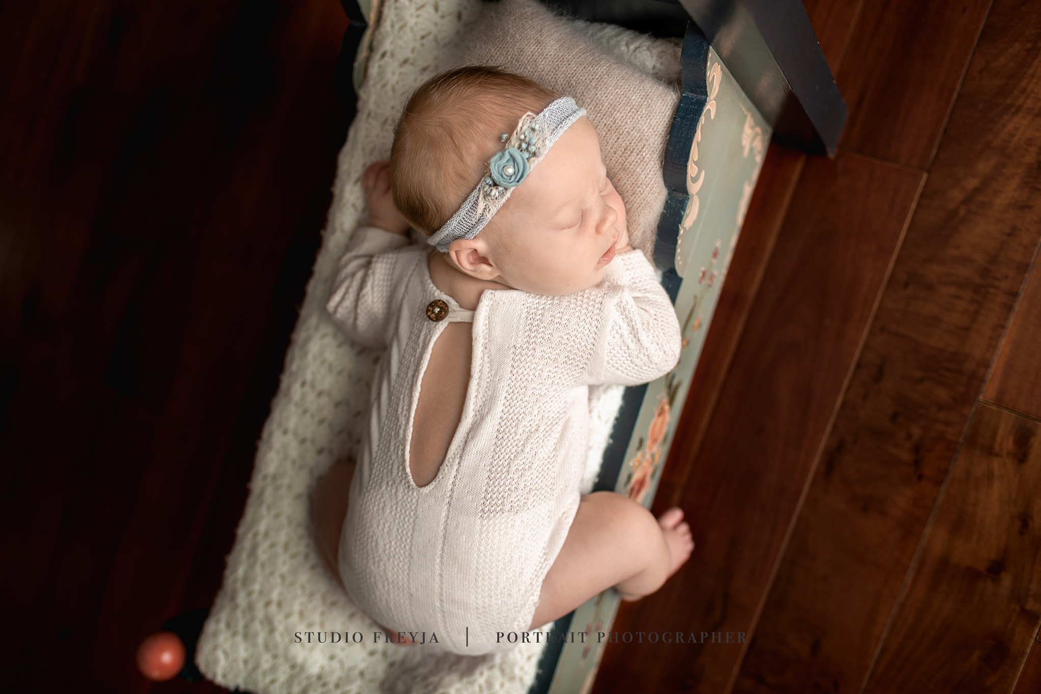 Birdseye View Newborn Girl Session