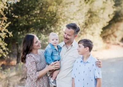 Image of a Family in Mission Trails during their Family Pictures by San Diego Family Photographer