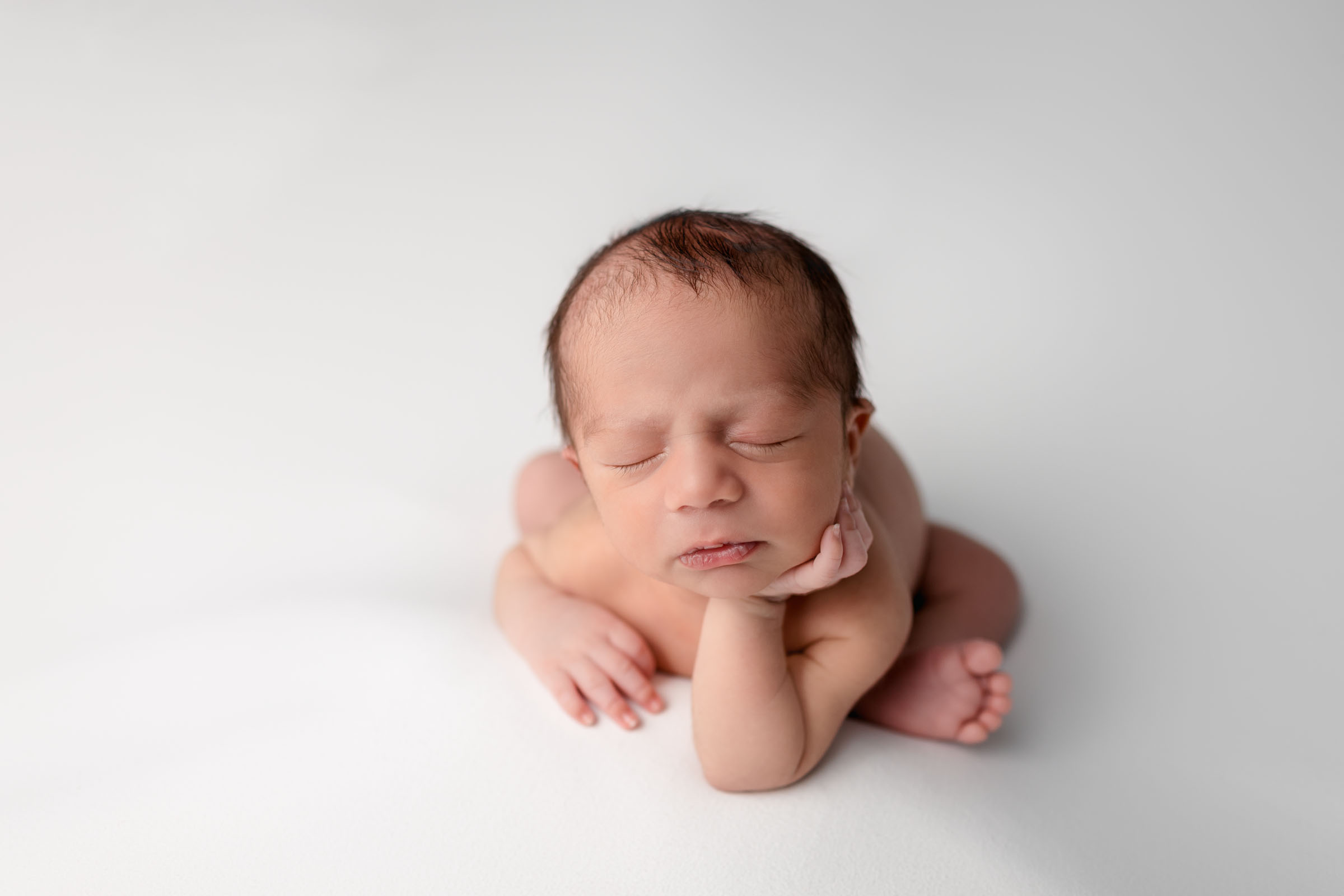 Relaxed Froggy pose by San Diego Newborn Photographer