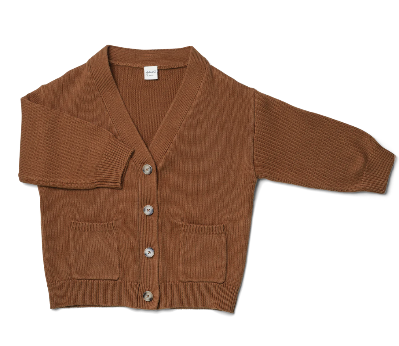 Best Baby Clothing Brands Goumi Kids Knit Sweater in Rust Color