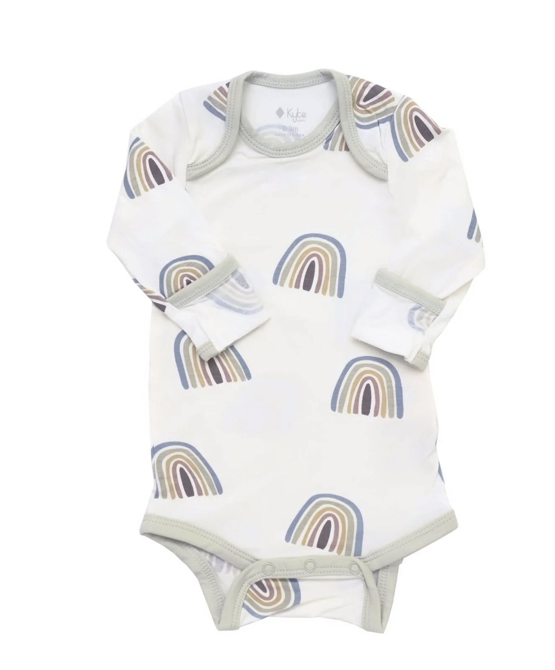 Best Baby Clothing Brands Kyte rainbow long sleeve body suite
