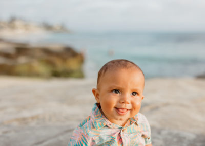 San Diego Fall Family Mini Sessions Windansea Beach Pictures close up of boy