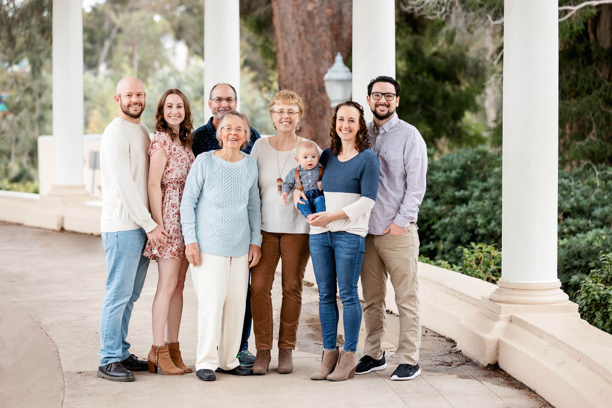 The Oragan Pavilion in Balboa Park is a beautiful spot and one of the Best Locations for San Diego Family Photos