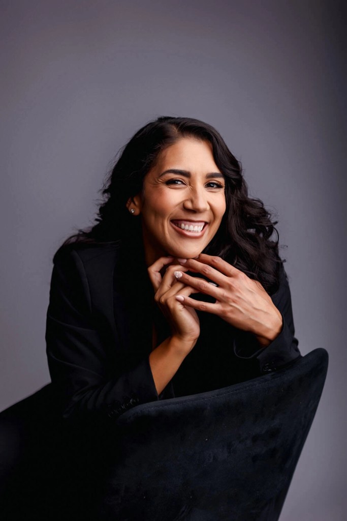 Smiling woman in professional attire